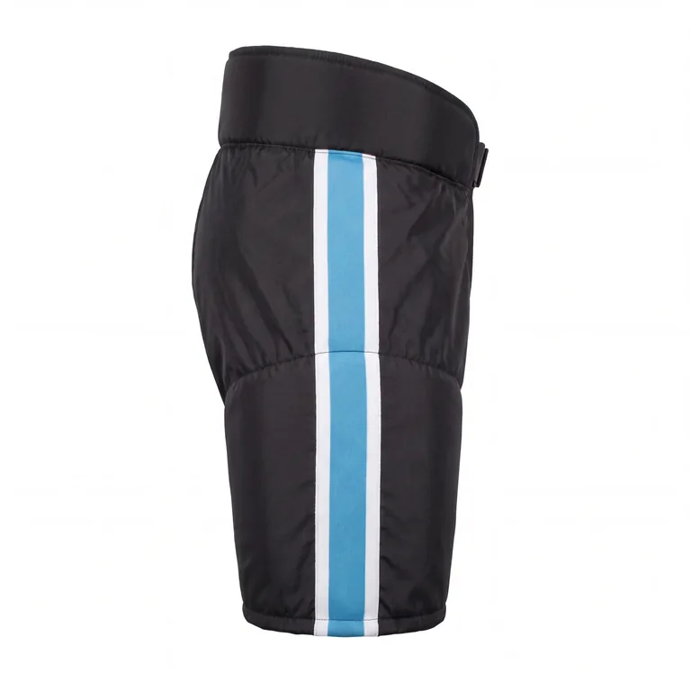 Custom ice hockey pant shells, right side view
