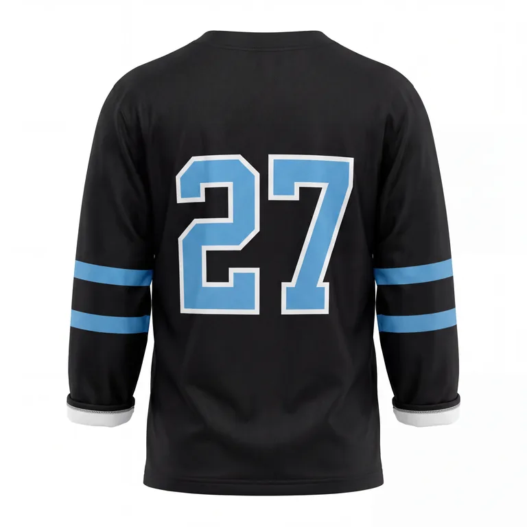 Custom ice hockey reversible jerseys, back view