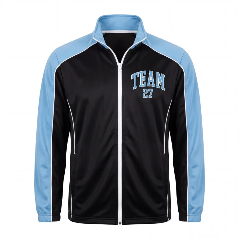 Custom ice hockey warm-up jackets, front view