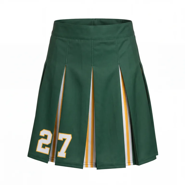 Custom lacrosse kilt skirts, front view