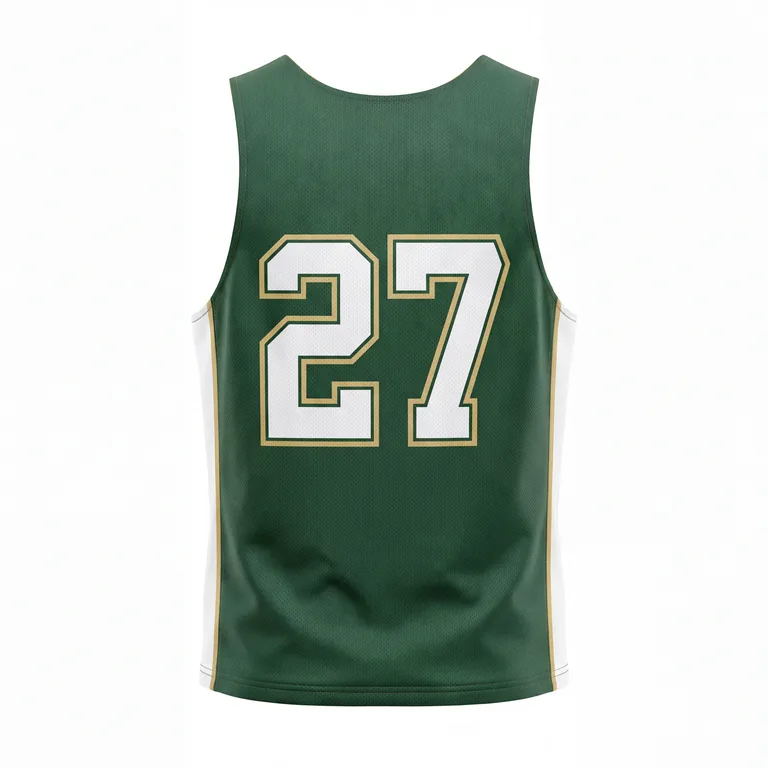 Custom lacrosse reversible pinnies, back view