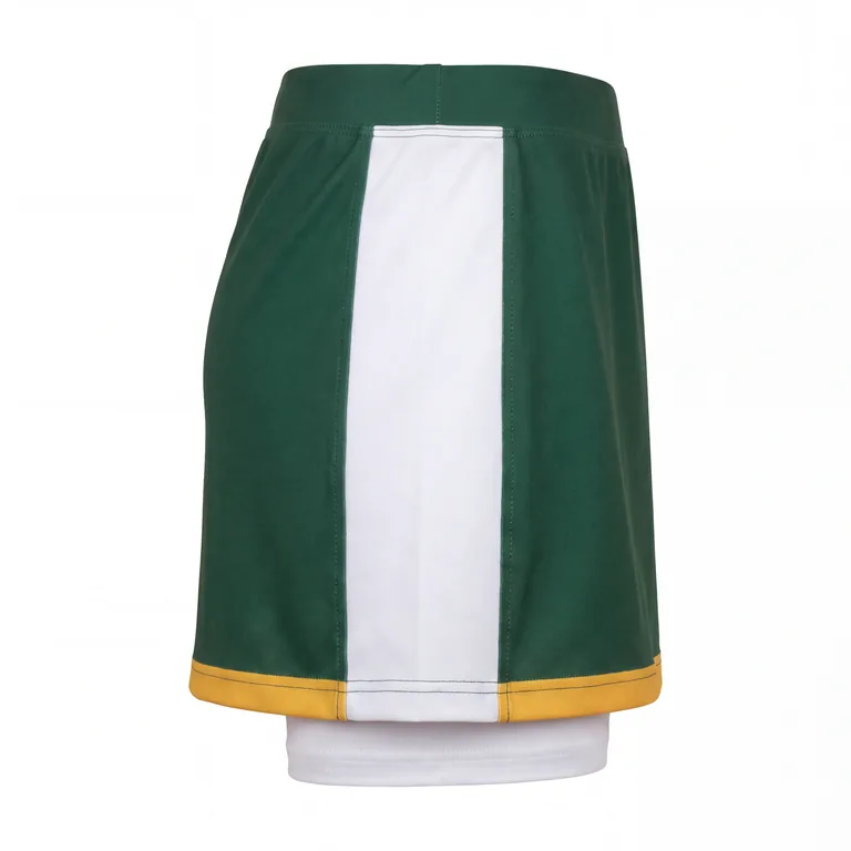 Custom lacrosse skorts, left side view