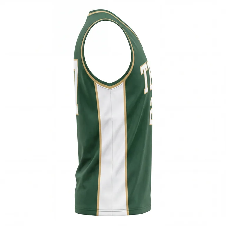 Custom lacrosse sleeveless game jerseys, left side view