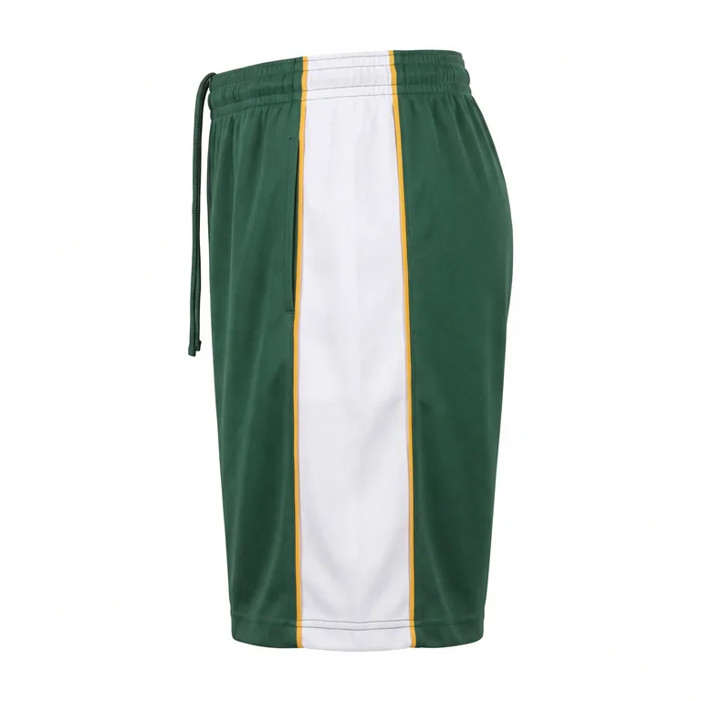 Custom lacrosse training shorts, right side view