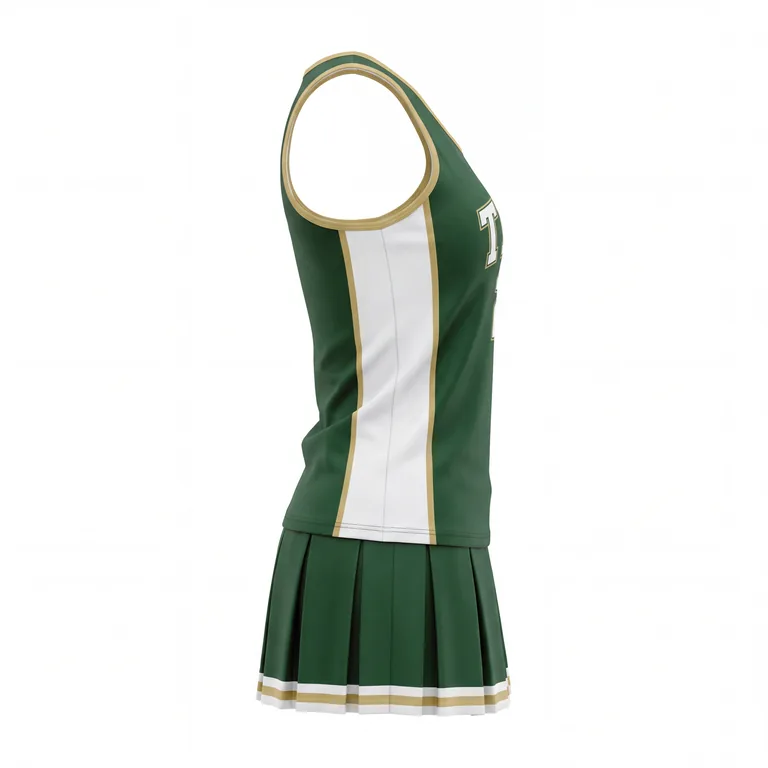 Custom lacrosse women's game uniforms, left side view