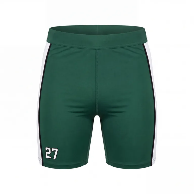Custom rugby base-layer shorts, front view
