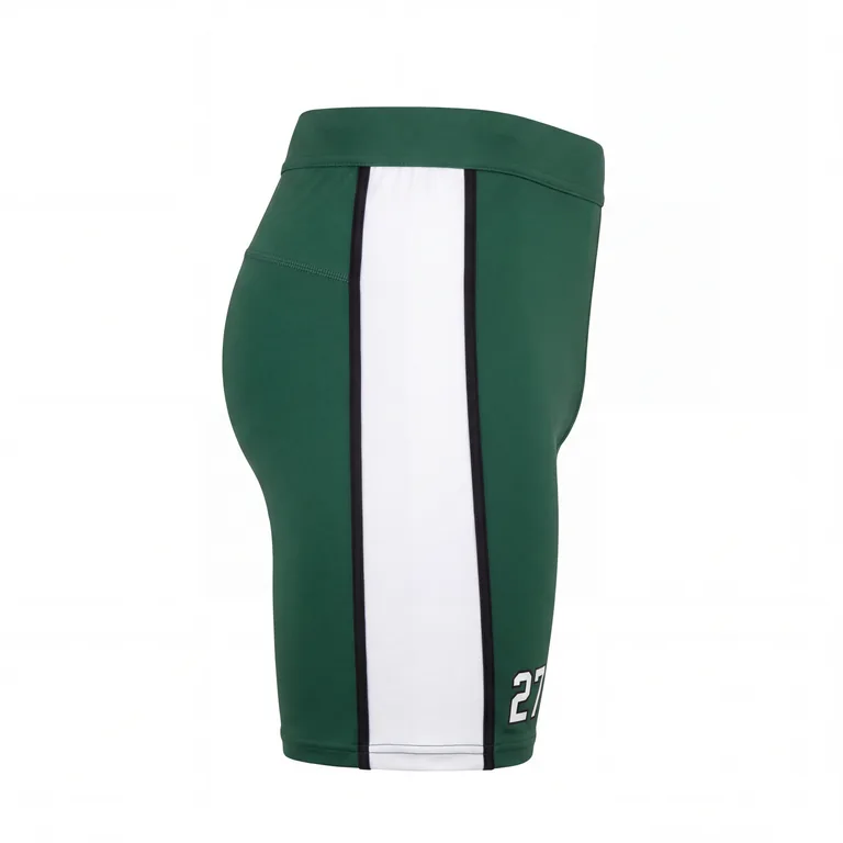 Custom rugby base-layer shorts, right side view