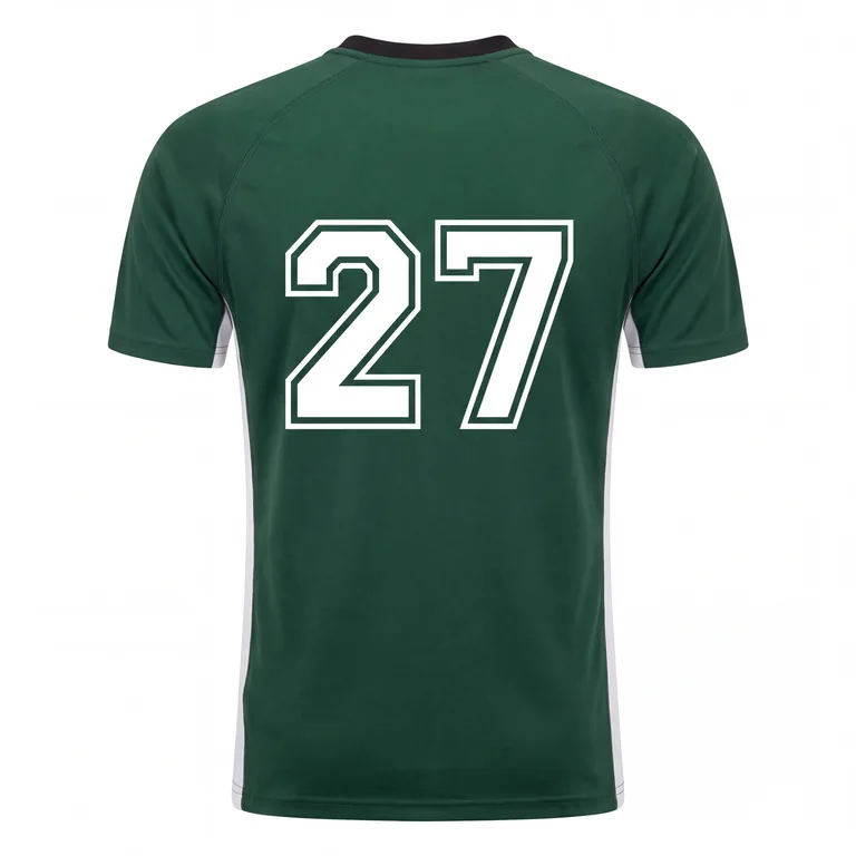 Custom rugby training jerseys, back view