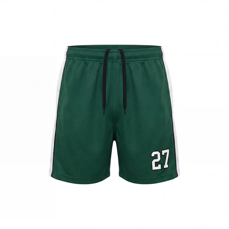 Custom rugby training shorts, front view
