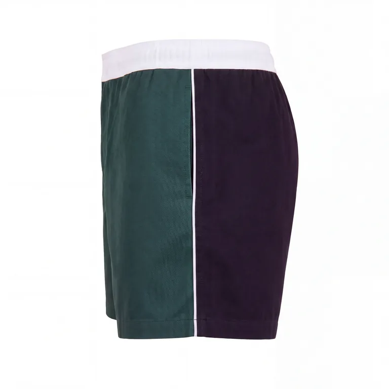 Custom rugby two-tone match shorts, right side view
