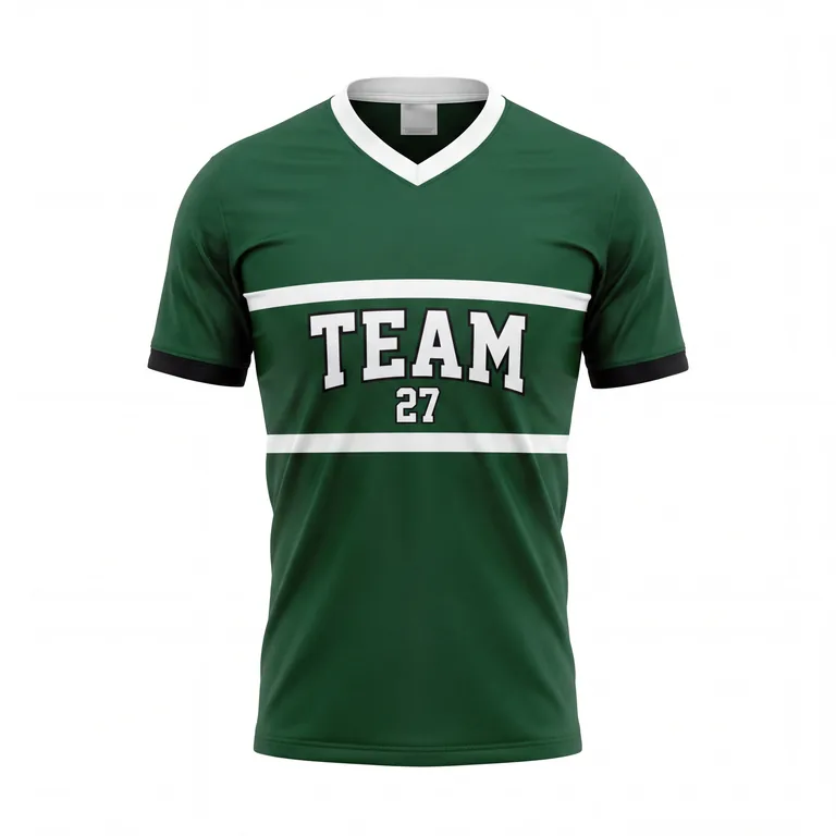 Custom rugby v-neck match jerseys, front view