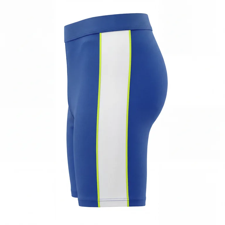 Custom soccer base-layer shorts, right side view