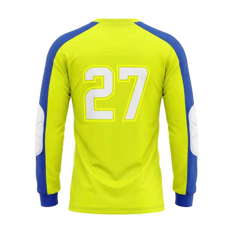 Custom soccer goalkeeper jerseys, back view
