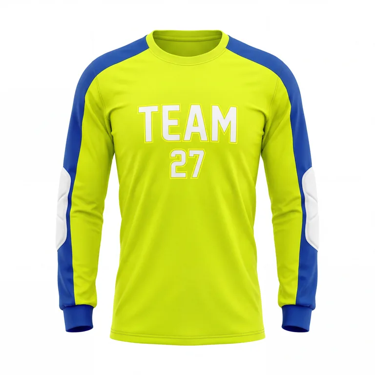 Custom soccer goalkeeper jerseys, front view