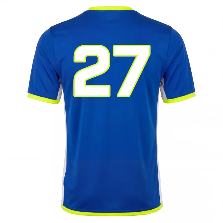 Custom soccer reversible jerseys, back view