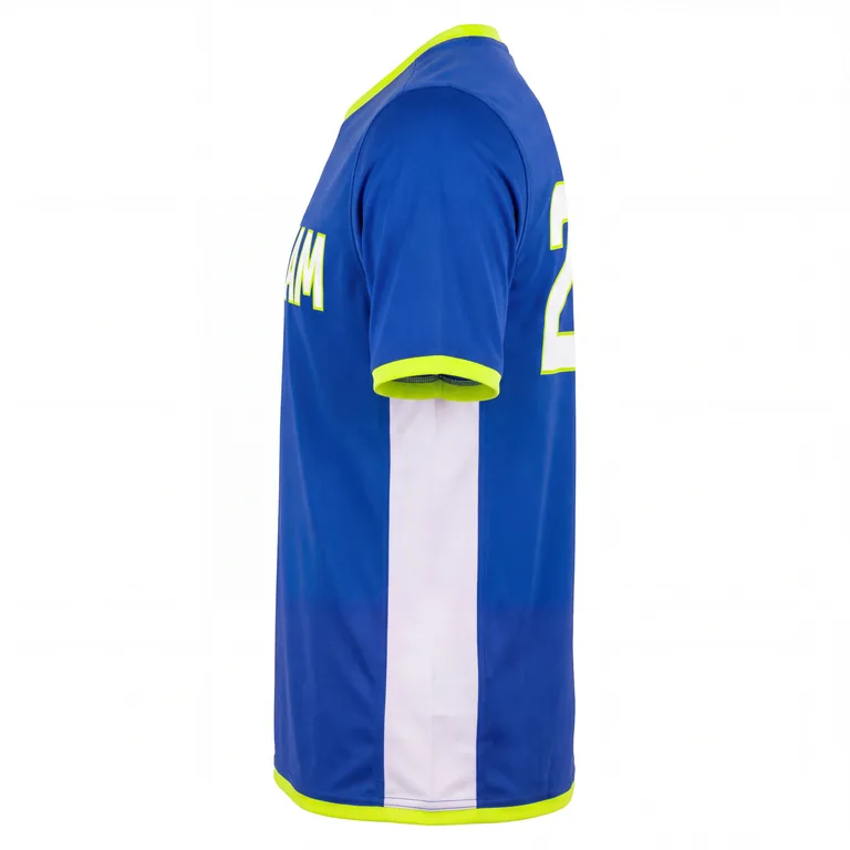 Custom soccer reversible jerseys, right side view