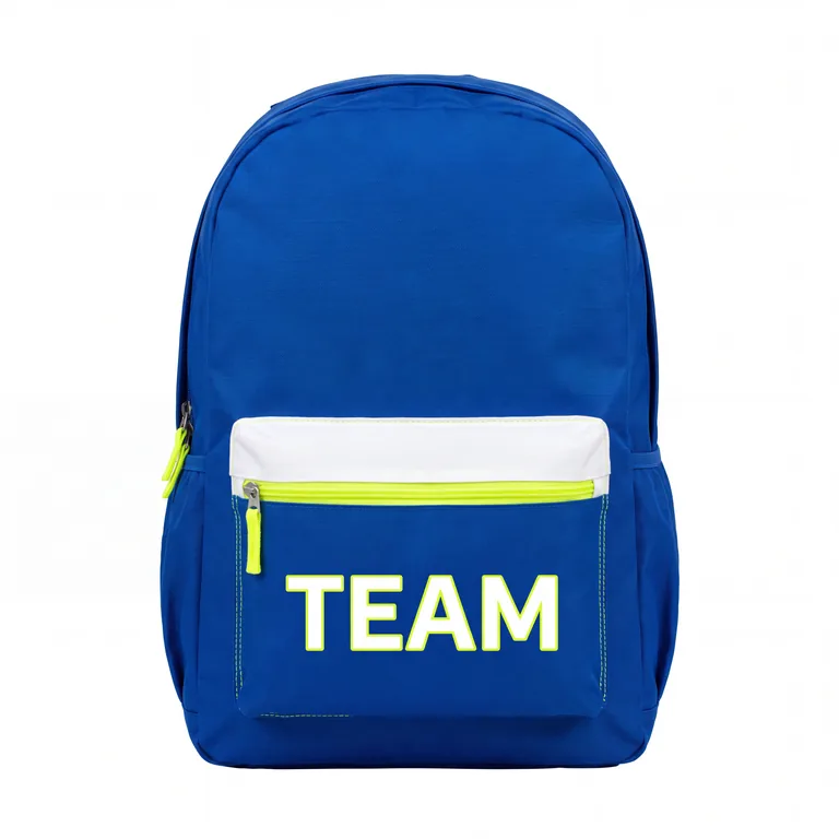 Custom soccer team gear packs, front view