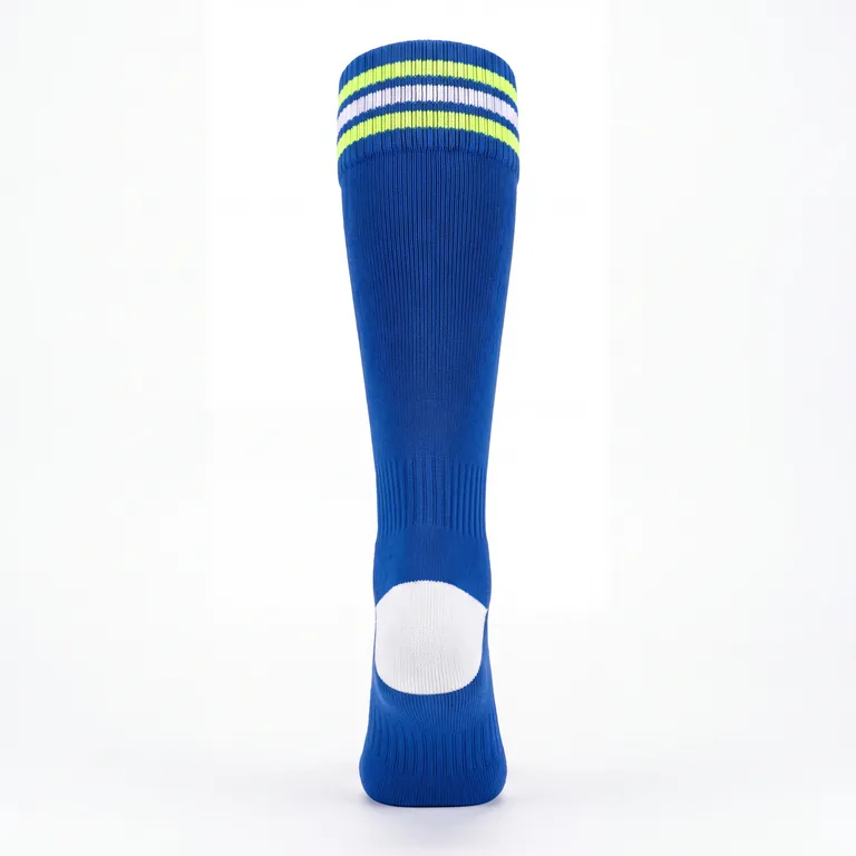 Custom soccer team socks, back view