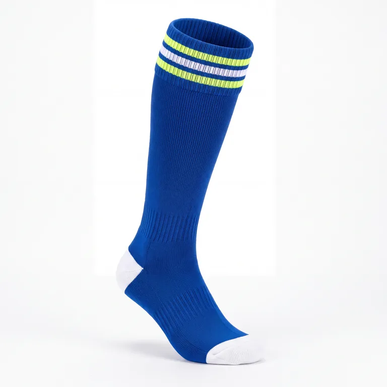 Custom soccer team socks, front view
