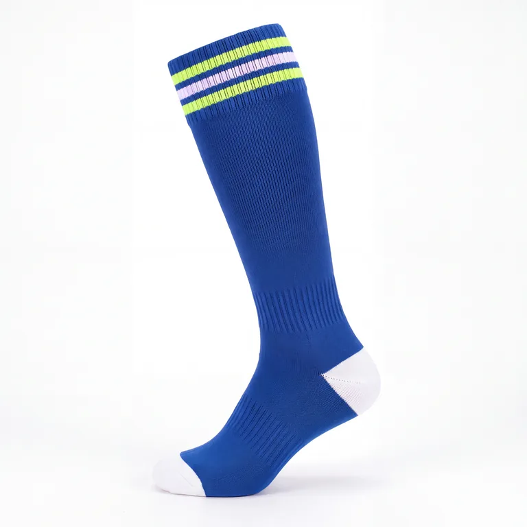 Custom soccer team socks, right side view