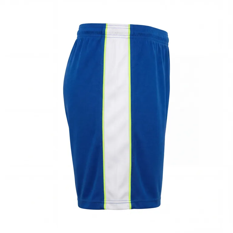 Custom soccer training shorts, right side view