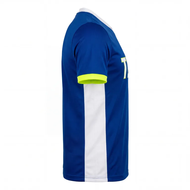 Custom soccer v-neck match jerseys, right side view