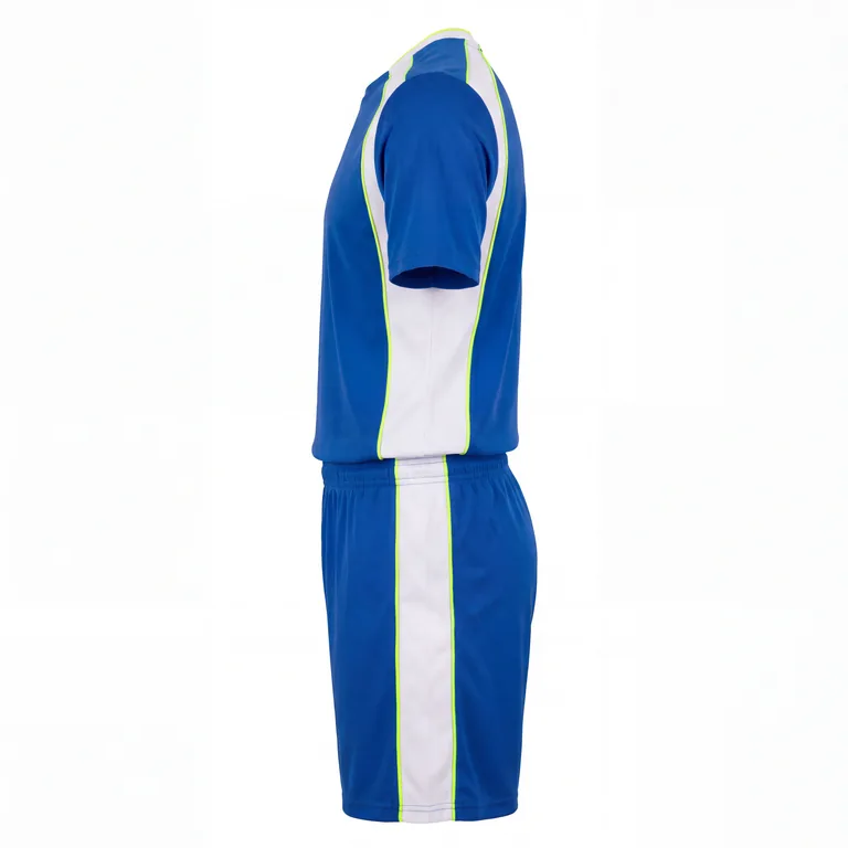 Custom soccer v-neck match uniforms, right side view