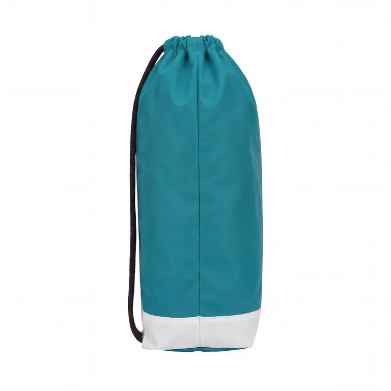 Custom softball drawstring bags, right side view