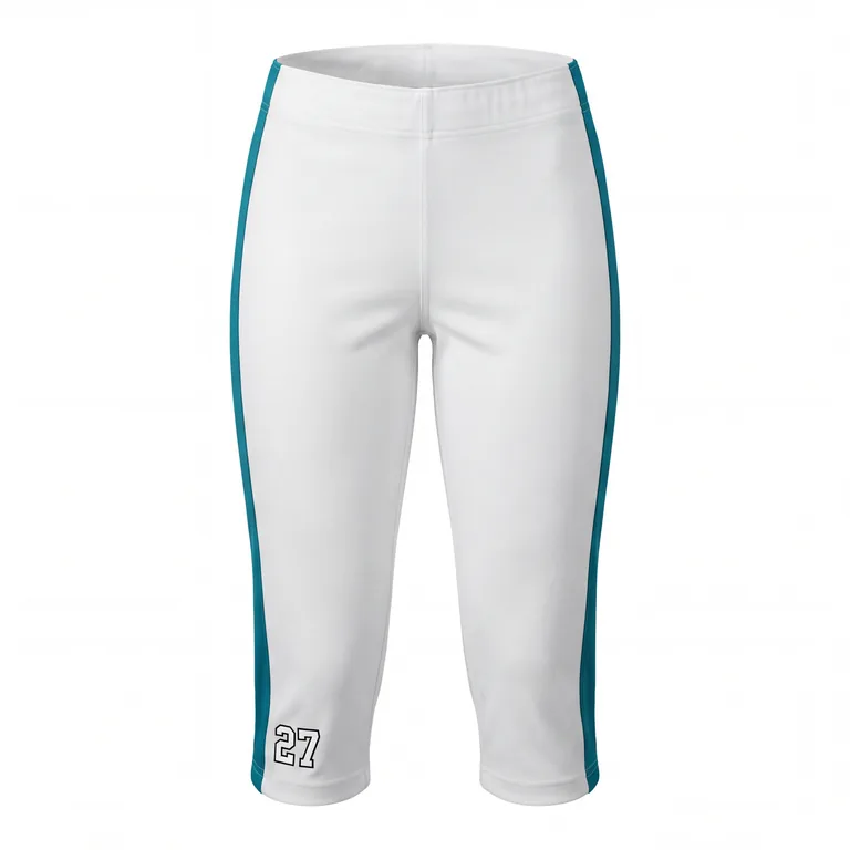 Custom softball standard game pants, front view