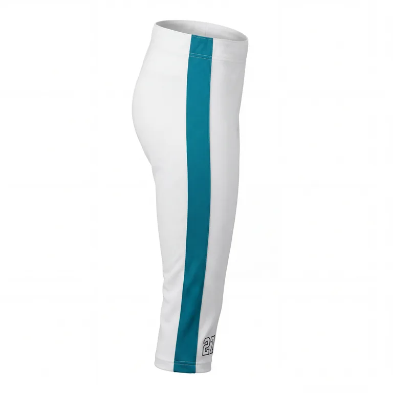 Custom softball standard game pants, left side view