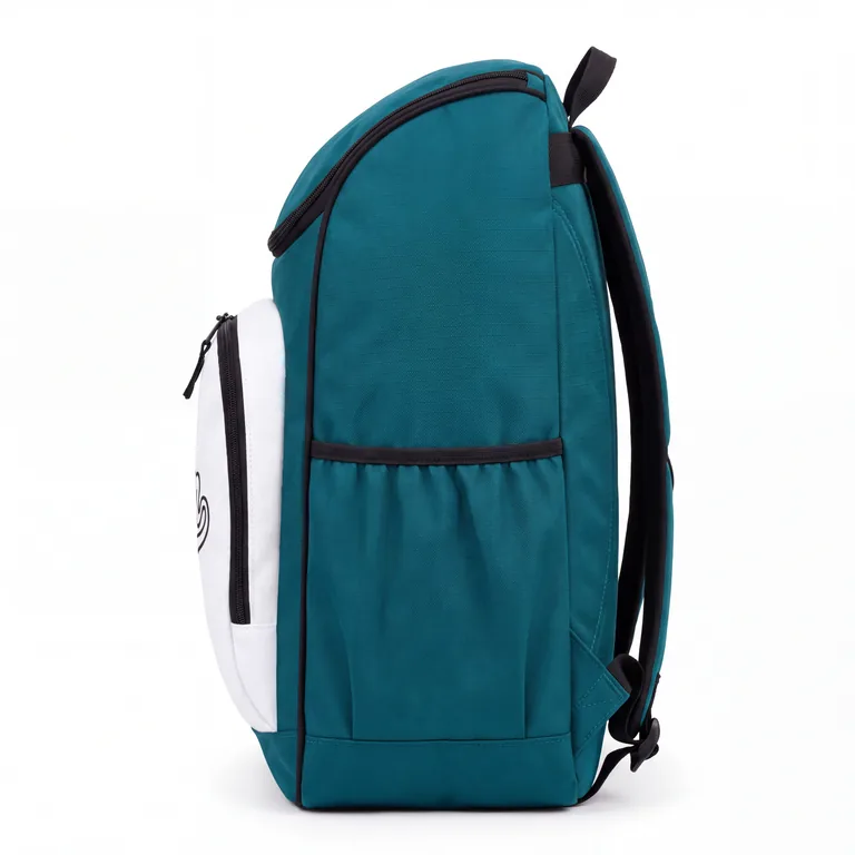 Custom softball team gear packs, right side view