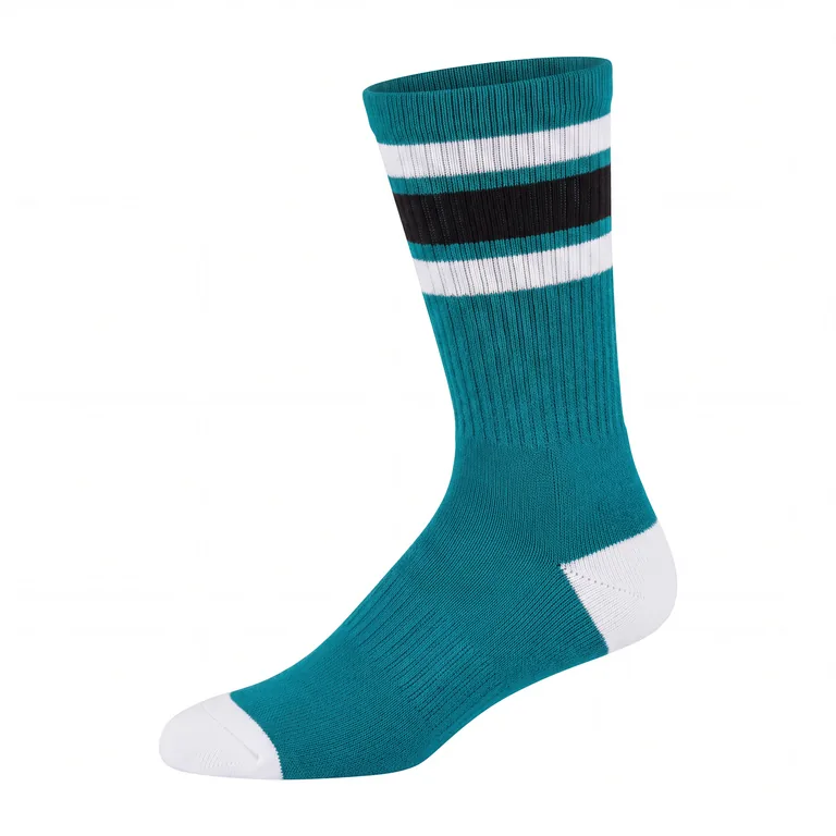 Custom softball team socks, right side view