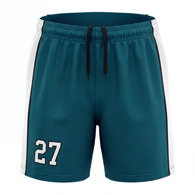 Custom softball training shorts, front view