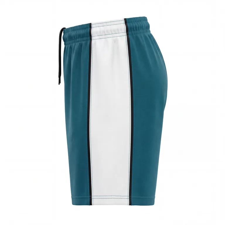 Custom softball training shorts, right side view