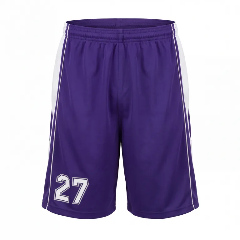 Custom volleyball athletic shorts, front view