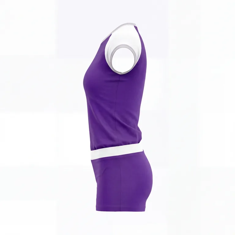Custom volleyball cap-sleeve game uniforms, right side view