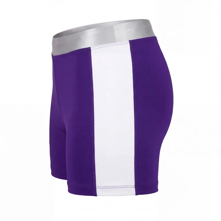 Custom volleyball competition shorts, right side view