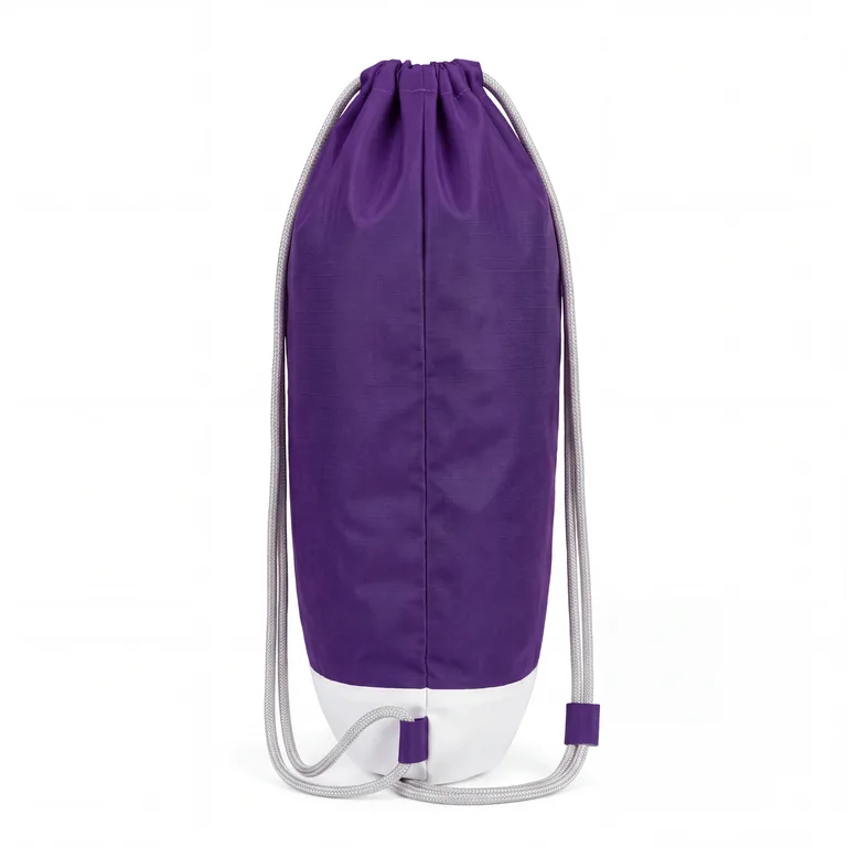 Custom volleyball drawstring bags, right side view