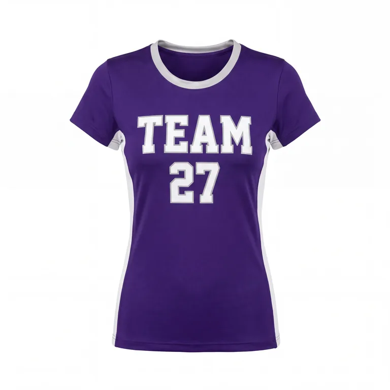 Custom volleyball short-sleeve match jerseys, front view