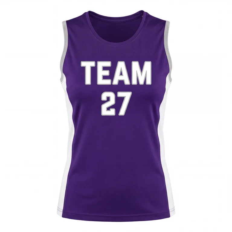 Custom volleyball sleeveless match jerseys, front view