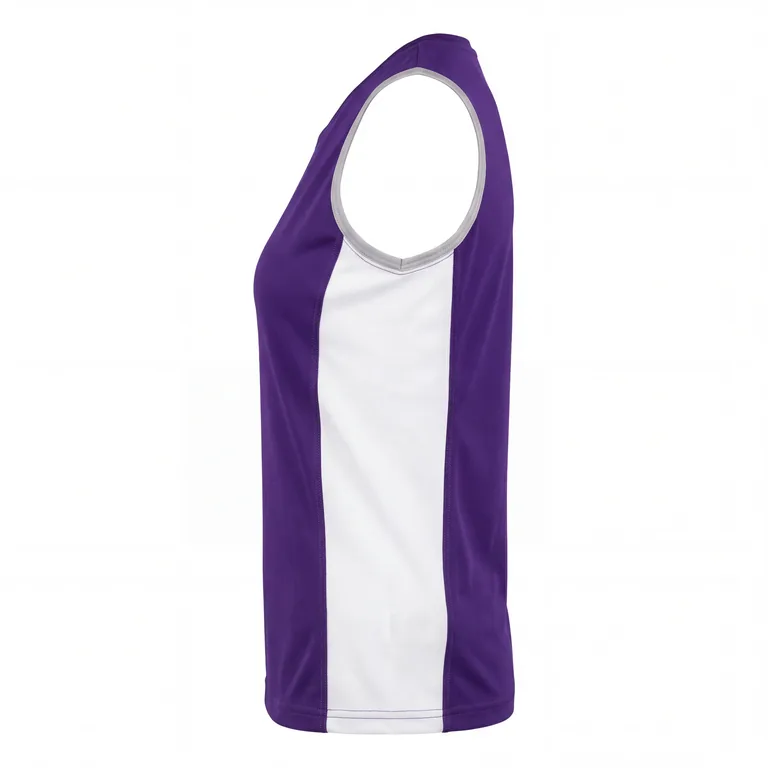 Custom volleyball sleeveless match jerseys, left side view