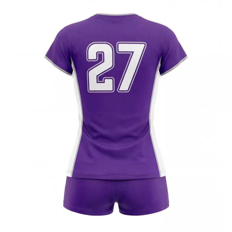 Custom volleyball team uniform sets, back view
