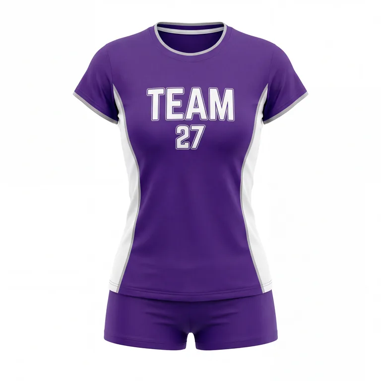 Custom volleyball team uniform sets, front view