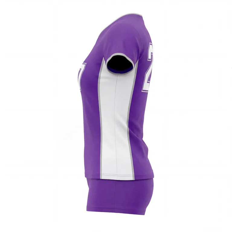 Custom volleyball team uniform sets, right side view