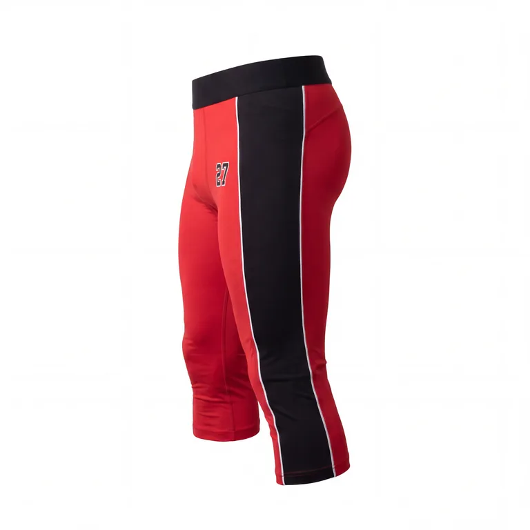Custom wrestling base-layer spats, left side view