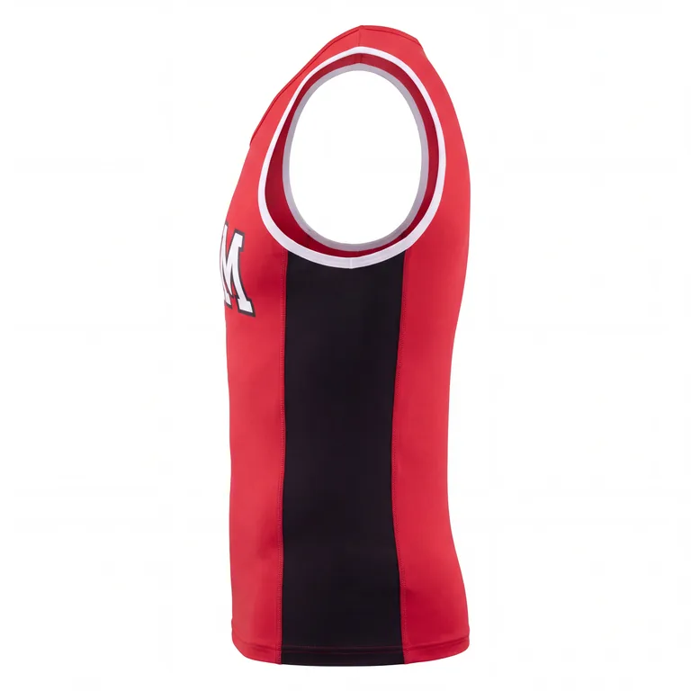 Custom wrestling base-layer tank tops, right side view