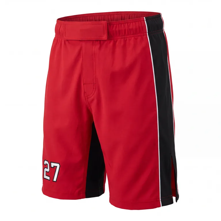 Custom wrestling fight shorts, front view