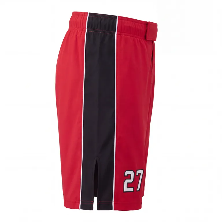 Custom wrestling fight shorts, left side view