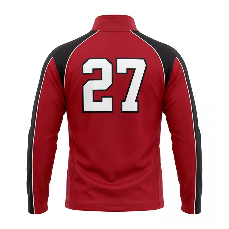 Custom wrestling full-zip warm-up jackets, back view