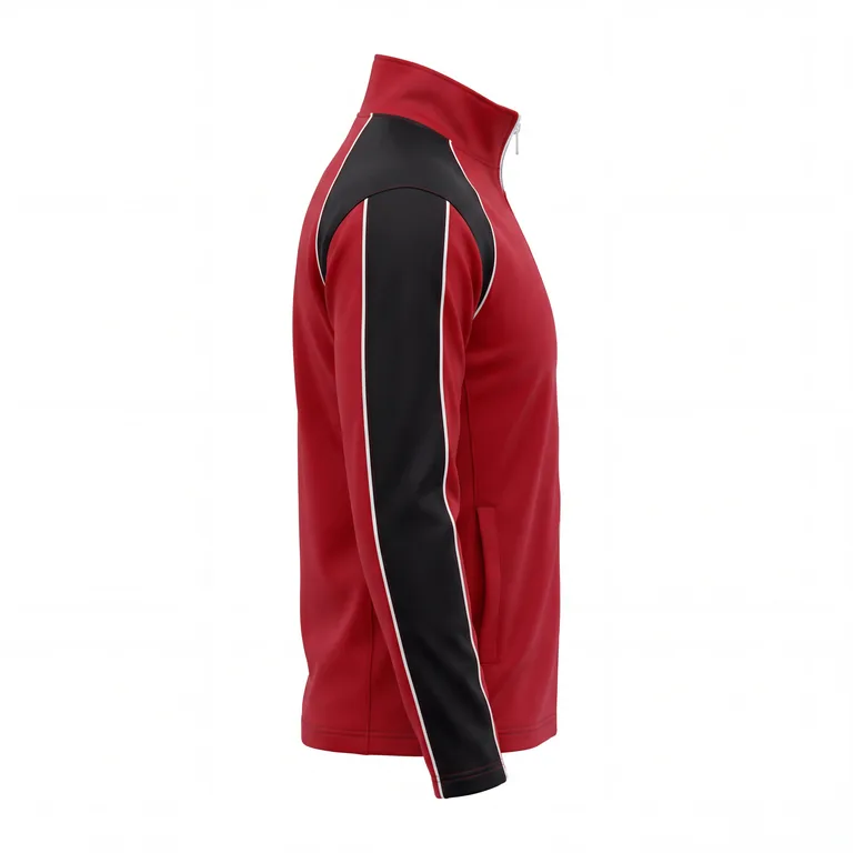Custom wrestling full-zip warm-up jackets, left side view